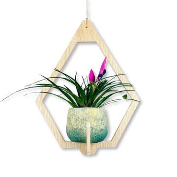 KWIETNIK WISZĄCY ŚCIENNY DREWNIANY LOFT NA ŚCIANĘ