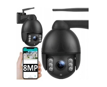 KAMERA ZEWNĘTRZNA OBROTOWA WiFi 5x ZOOM 8MPx 4K