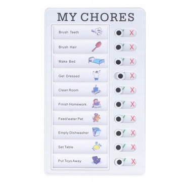 TABLICA MOTYWACYJNA OBOWIĄZKÓW DZIECI MY CHORES