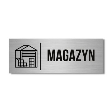 TABLICZKA PIKTOGRAM 20x10CM UV MAGAZYN ALUMINIUM OZNACZENIE MIEJSCA FIRMA
