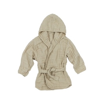 Meyco Baby Jednokolorowy szlafrok - muslinowy - sand - 86/92