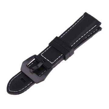 Сменные силиконовые спортивные дайверские часы, черные 22 мм 24 мм 22 мм с черной пряжкой