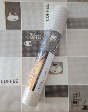 TAPETA KUCHENNA IMITUJĄCA KAFLE COFFEE CAAPPUCCINO