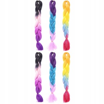 6 sztuk Ombre Kanekalon włosów