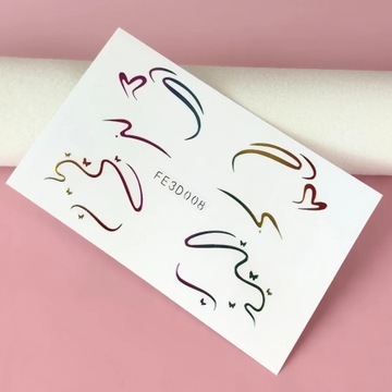 Kolorowe naklejki do makijażu oczu Laserowy eyeliner do brwi Brwi Twarz artystyczna naklejka