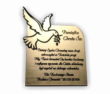 Tabliczka Pamiątka Chrztu życzenia Chrzest grawer