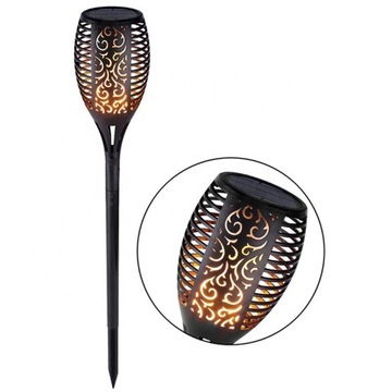 Lampa Solarna Ogrodowa Pochodnia Wbijana Płomień