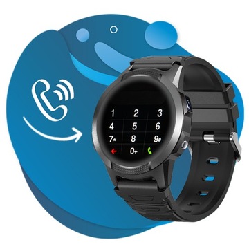 Умные часы CALMEAN Hoop 4G GPS IP67, черные часы