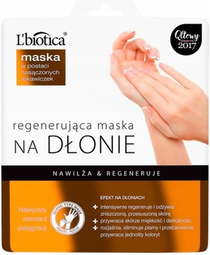 L'BIOTICA Regenerująca maska na dłonie rękawiczki 1 para