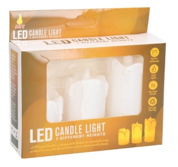 НАБОР СВЕЧЕЙ СВЕТОДИОДНЫХ 3 ШТ. ВСТАВКА ДЛЯ ЗЕРНОВ