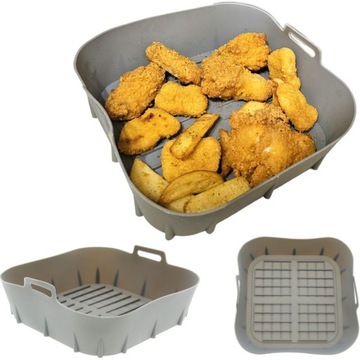 WKŁADKI DO FRYTKOWNICY BEZTŁUSZCZOWEJ 50x PAPIEROWYCH +SILIKONOWA