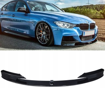 DOKŁADKA SPLITTER BMW 3 F30 F31 CZARNY POŁYSK