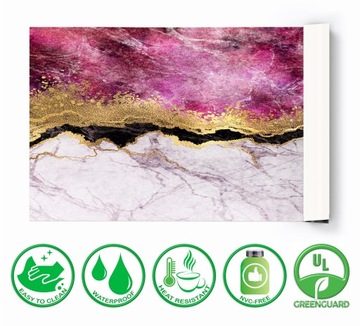 Модный защитный коврик 120х60 для письменного стола Pink Marble.