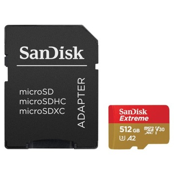 Карта памяти SanDisk Extreme объемом 512 ГБ.
