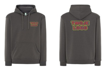 Bluza męska kangurka z haftem LOGO reklama HAFT firma z kapturem