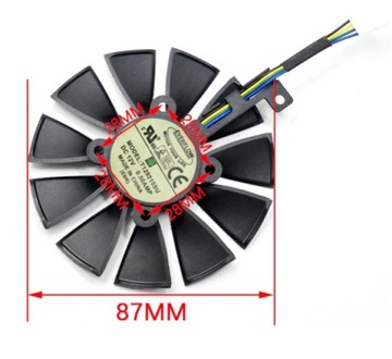 ВЕНТИЛЯТОРЫ ДЛЯ КАРТ ASUS GTX 1060 1070 TI 1080 1080Ti