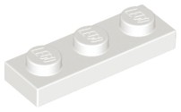 LEGO Płytka 1x3 3623 - Biała