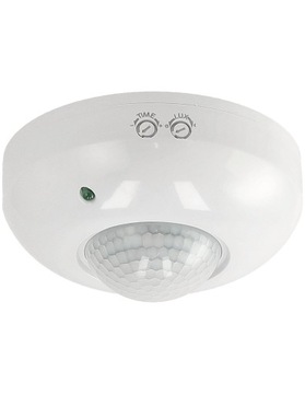 Датчик движения Потолочный монтаж на поверхности Светодиодный датчик на 360° Регулируемый для наружного применения 1200 Вт