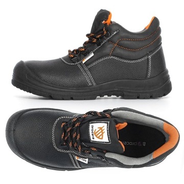 BUTY ROBOCZE MĘSKIE SKÓRZANE BEZ PODNOSKA SRC 42