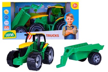 TRAKTOR, CIĄGNIK LENA Z PRZYCZEPĄ MAXI