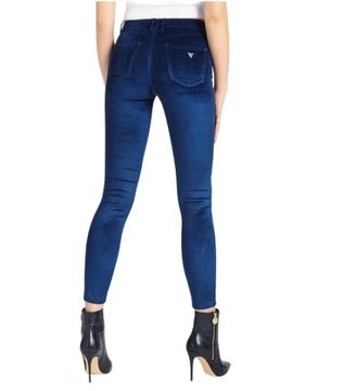 Spodnie Guess damskie jeansy skinny welurowe W27