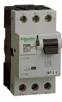Wyłącznik Schneider 21107 obwodu P25M 3P 4A curve szary