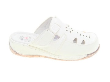 Klapki medyczne zdrowotne 1207 White r.40