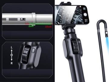 Инспекционная камера 2 камеры FullHD с подвижной головкой 360° Эндоскопическая мастерская