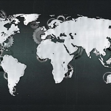 FOTOTAPETA 200x154 +KLEJ, Szara Nowoczesna Mapa
