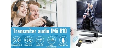B10 Bluetooth 5.0 USB-аудиопередатчик 1Mii aptX 20 м