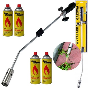 ТЕПЛОВАЯ ГОРЕЛКА ТЕПЛОВАЯ ГОРЕЛКА ГРИЛЬ ДЛЯ ГАЗОВЫХ КАРТРИДЖЕЙ + 4 КАРТРИДЖА