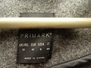 __PRIMARK___szary płaszcz damski__40 L