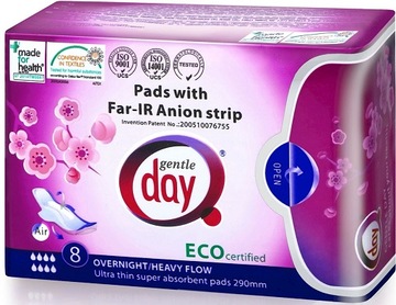 GentleDay podpaski na noc 8 sztuk ECO