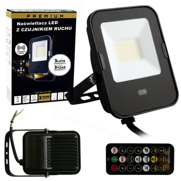 NAŚWIETLACZ Halogen LED 20W 1600lm 6500K z Czujnik