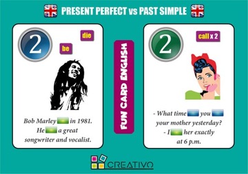 ВЕСЕЛАЯ КАРТОЧКА НА АНГЛИЙСКОМ ЯЗЫКЕ Настоящее совершенное и прошедшее простое время