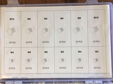 ZESTAW NITONAKRĘTEK M3-M10 MIX 300SZT ALU+STAL