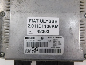 FIAT ULISEE 2,0 HDI JEDNOTKA ŘÍZENÍ MOTORU