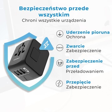 Сетевой адаптер для путешествий VOOMY, ЕС, США, Великобритания