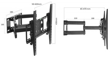ВРАЩАЮЩИЙСЯ КРОНШТЕЙН ДЛЯ ТЕЛЕВИЗОРА ВЕШАЛКА ДЛЯ ТЕЛЕВИЗОРА 32, 40, 43, 48, 50 дюймов, универсальная
