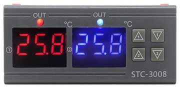 ДВУХКАНАЛЬНЫЙ РЕГУЛЯТОР ТЕМПЕРАТУРЫ STC3008 230В