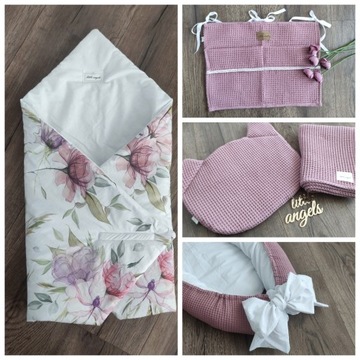 Organizer do łóżeczka - 2 przegródki (różowy)