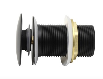 ПРОБКА ДЛЯ УМЫВАЛЬНИКА CLICK-CLACK, АВТОМАТИЧЕСКАЯ БЕЗ ПЕРЕЛИВА, ЛАТУНЬ, ЧЕРНЫЙ МАТОВЫЙ