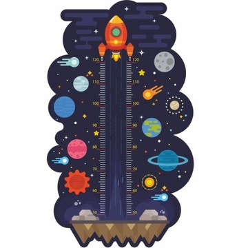 MIARKA WZROST naklejka na ścianę kosmos astronomia