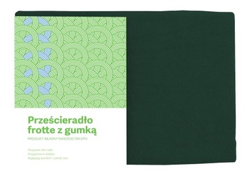 PRZEŚCIERADŁO FROTTE Z GUMKĄ 90X200 BUTEKOWA ZIELEŃ MATOWE GRUBE