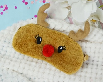 ЗАТЕМАЮЩАЯ МАСКА ДЛЯ СПЯЩЕГО ОЛЕНЯ ПЛЮШЕВЫЙ ОЛЕНЬ NICE TRAVEL