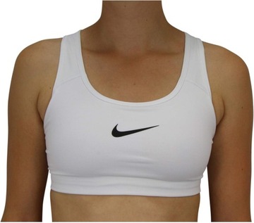 Nike biustonosz sportowy biały Swoosh Bra rozmiar XS