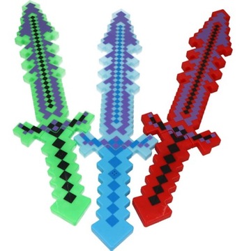 ŚWIECĄCY MIECZ MINECRAFT 62 CM Z DŹWIĘKIEM