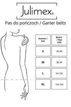 Pas do pończoch ORCHID Julimex czarny XL