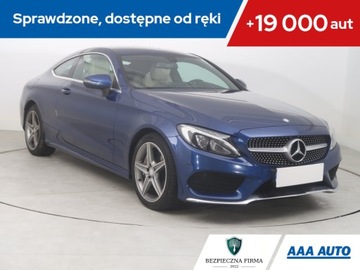 Mercedes Klasa C W205 Coupe 300 245KM 2016 Mercedes C C 300, Salon Polska, Automat, Skóra