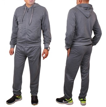 СПОРТИВНЫЙ КОСТЮМ МУЖСКИЙ капюшон БРЮКИ толстовка графит 911 L